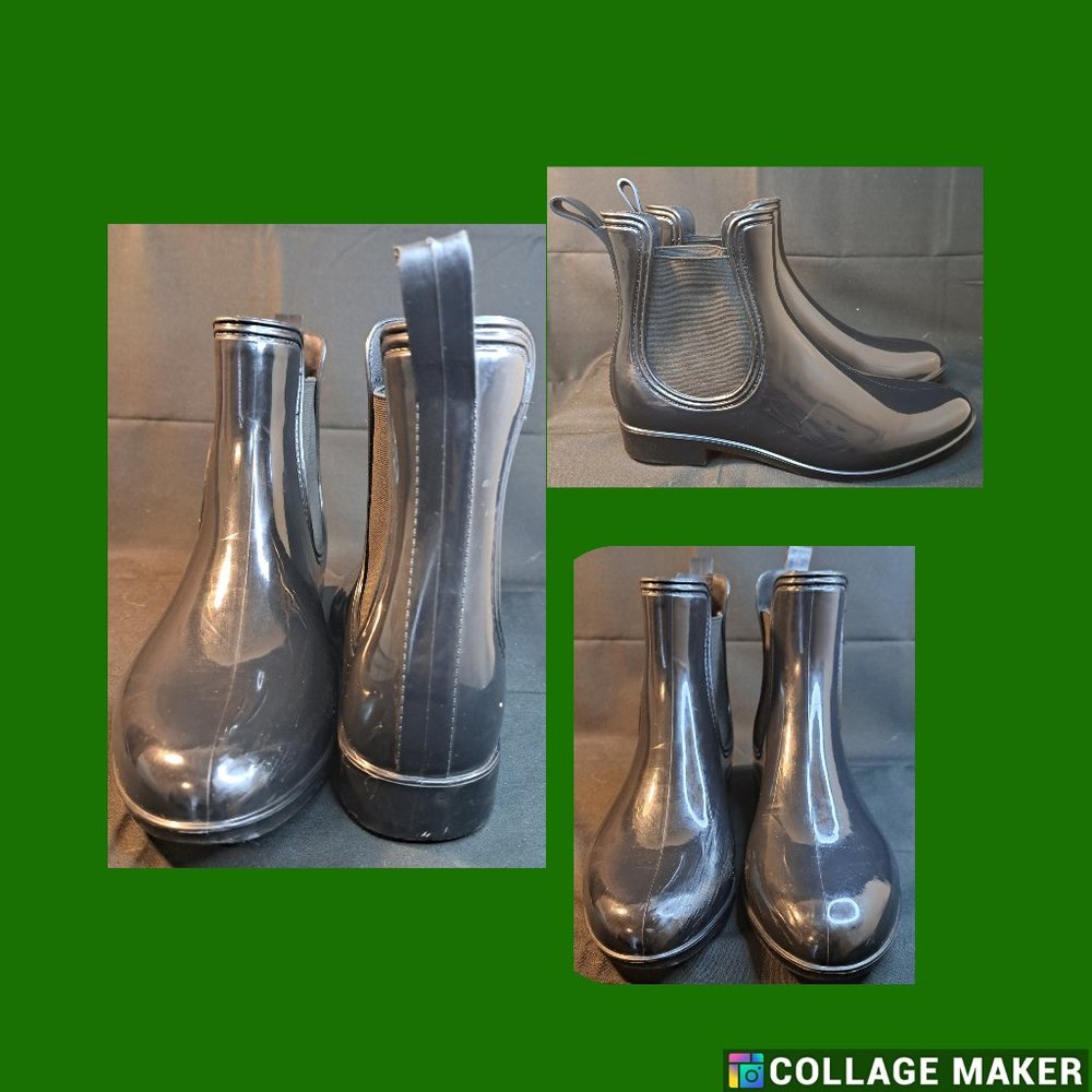 Women Uma Rain Boots, size 10, ' black'